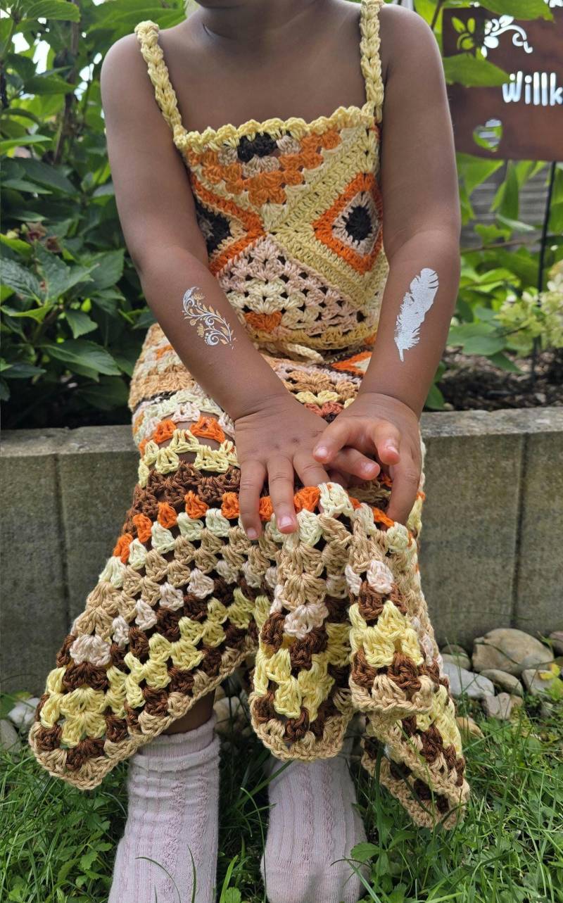 Kleine Meerjungfrau Häkelset, Mädchen Häkelrock Und Häkeltop Für 5-6 Jährige von MaKenzyCreations