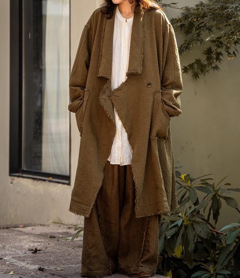 Frauen Langer Leinen Mantel/Windjacke Übergroße Lange Strickjacke Frauen Langer Leinen Mantel/Windjacke Übergroße Lange Strickjacke von MaLieb