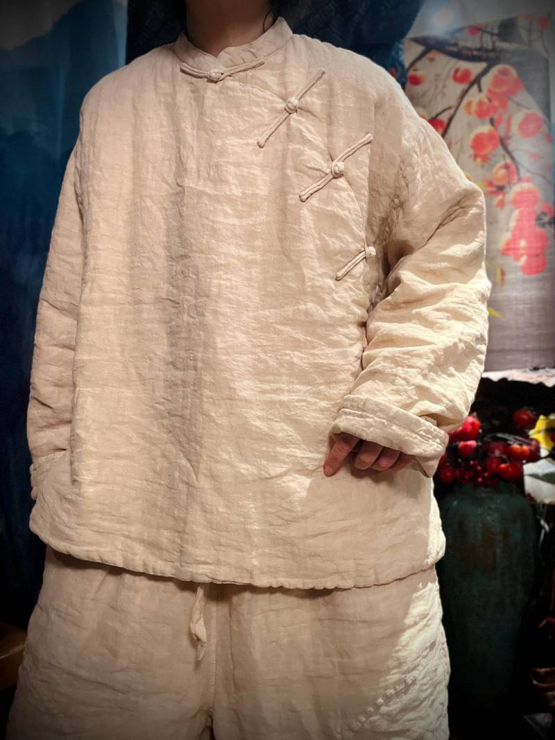 Lässige Winterjacke/Gefütterter Mantel Aus Leinen Für Damen Lässige Winterjacke/Gefütterter Mantel Aus Leinen Für Damen von MaLieb