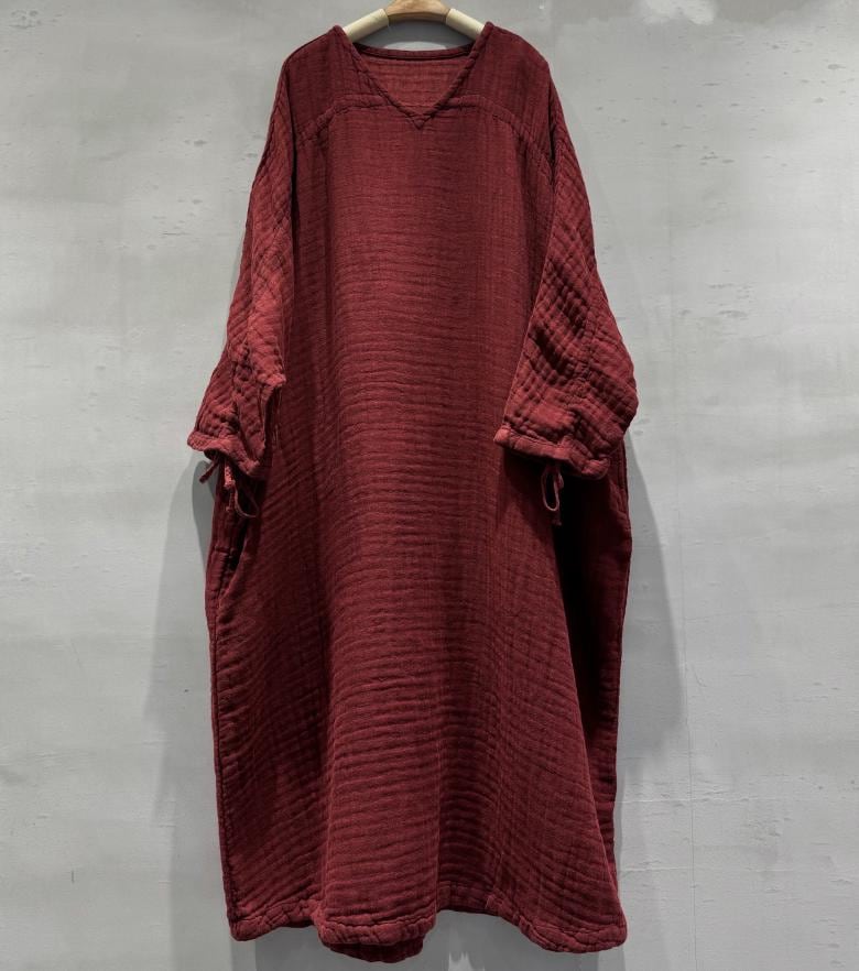 Lockeres Leinen Kleid Mit Taschen/Vintage Stil Frauen Kleider Frühling Und Herbst Kaftan von MaLieb