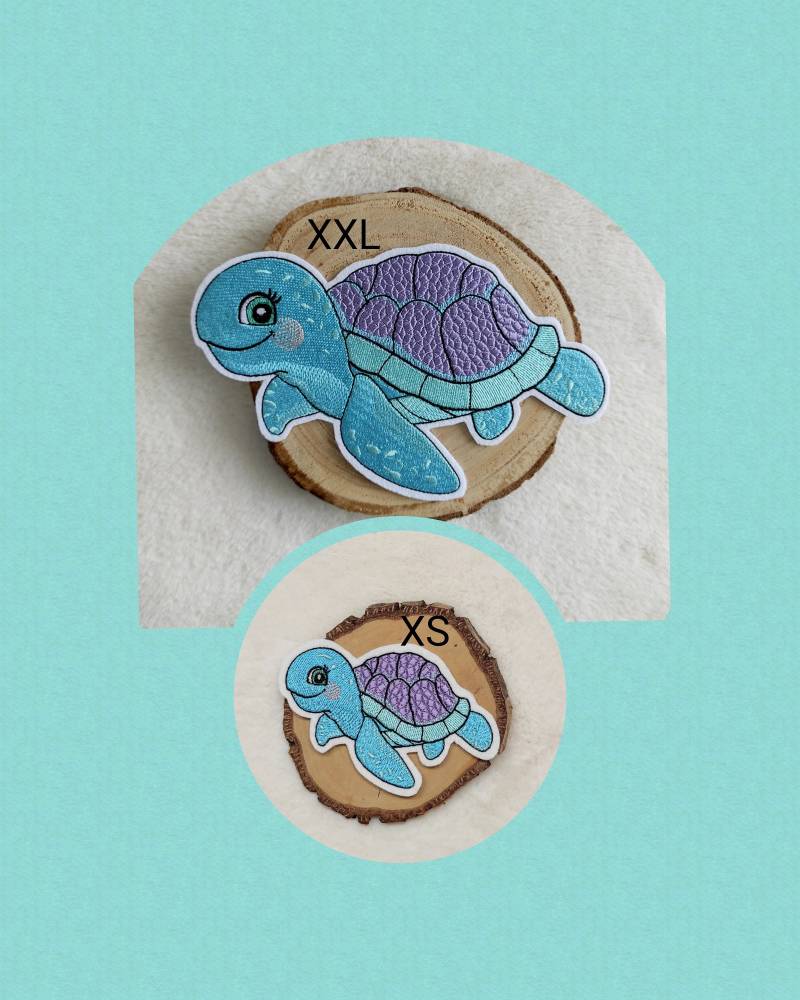 stickapplikation Aufbügler Schildkröte Unterwasser in 2 Größen von MaLuVonJacqueline
