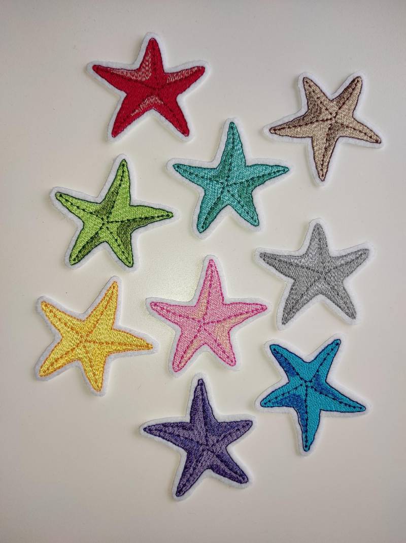 stickapplikation Seestern Verschiedene Farben, Zum Aufbügeln Und Oder Aufnähen von MaLuVonJacqueline