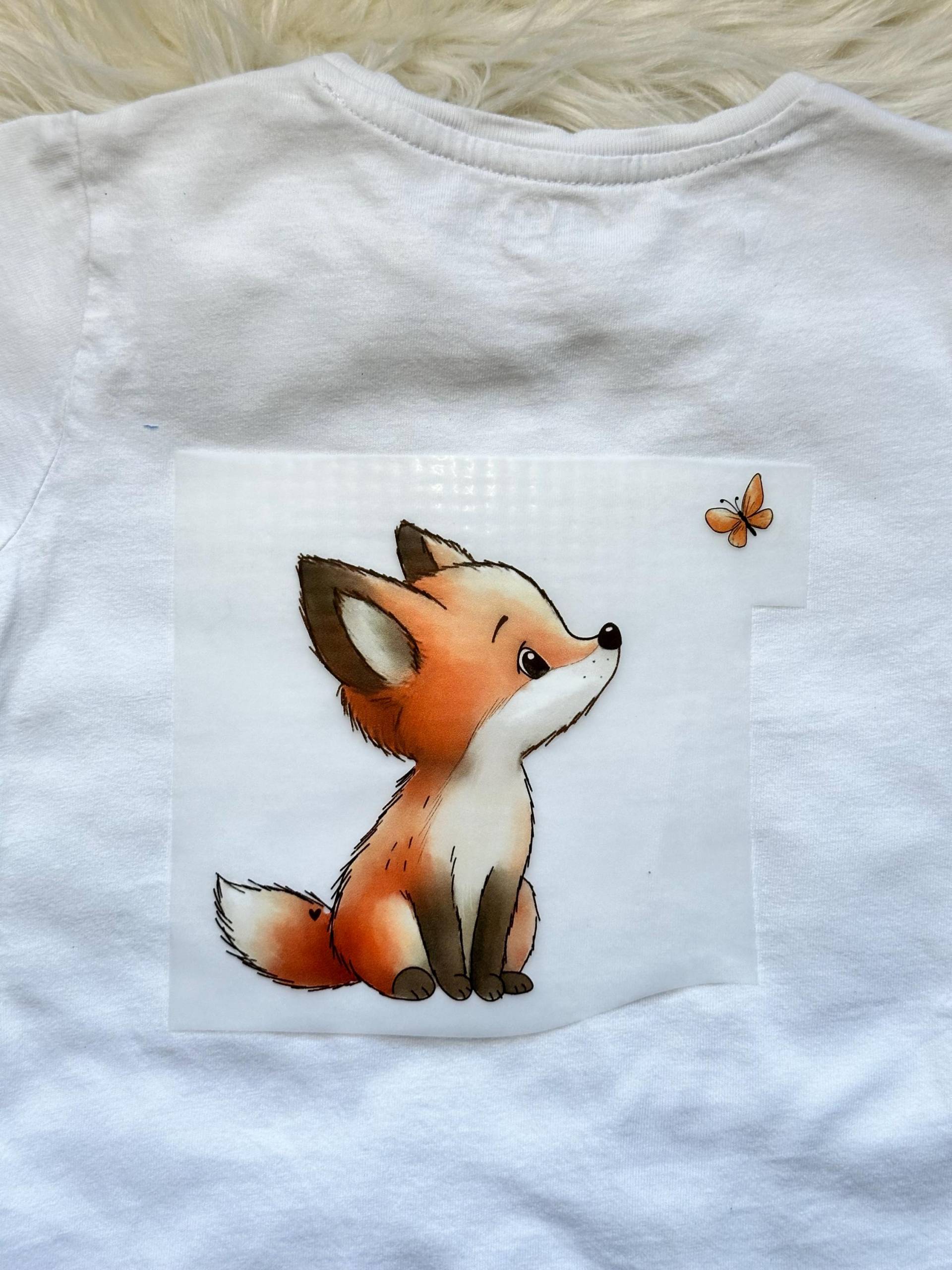 Bügelbild Kinder Jungs Mädchen Tiere Waschbär Fuchs Bär Neutral Xl von MaMaStraussUnikate