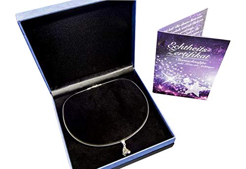 Geschenk-Set 'Sternschnuppen-Kette' mit echten Meteoriten [Geschenk für Sie und Ihn] von MaMeMi