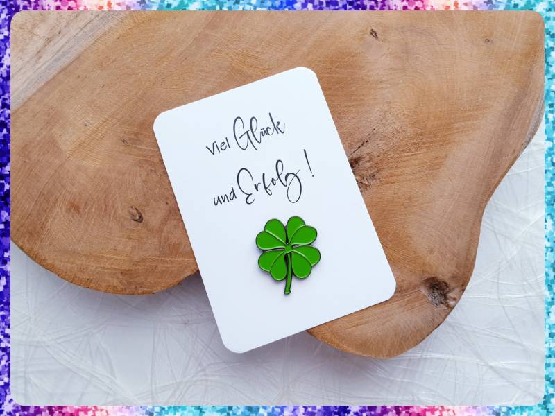 Anstecker Pin - Viel Glück Und Erfolg Glücksbringer von MaMiasKreativzauber