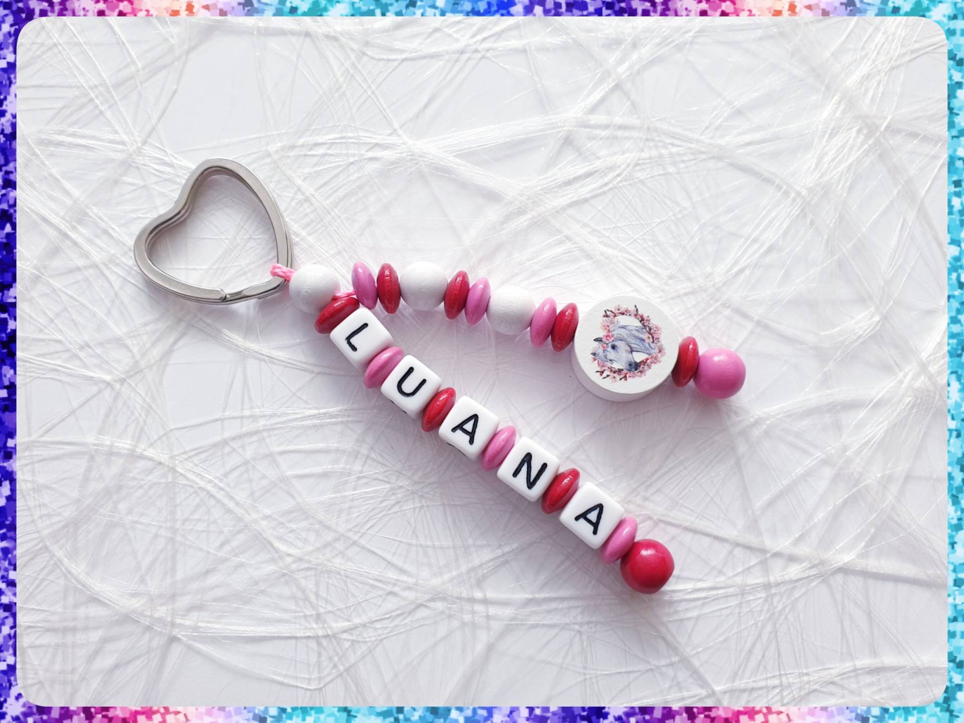 Schlüsselanhänger Anhänger Mit Namen, Pferd von MaMiasKreativzauber