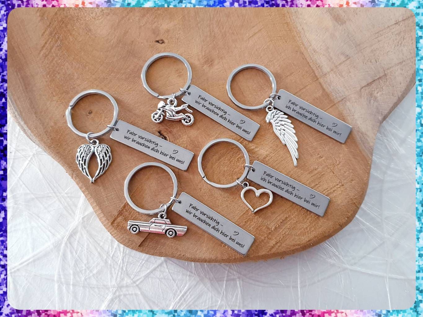 Schlüsselanhänger Fahr Vorsichtig von MaMiasKreativzauber