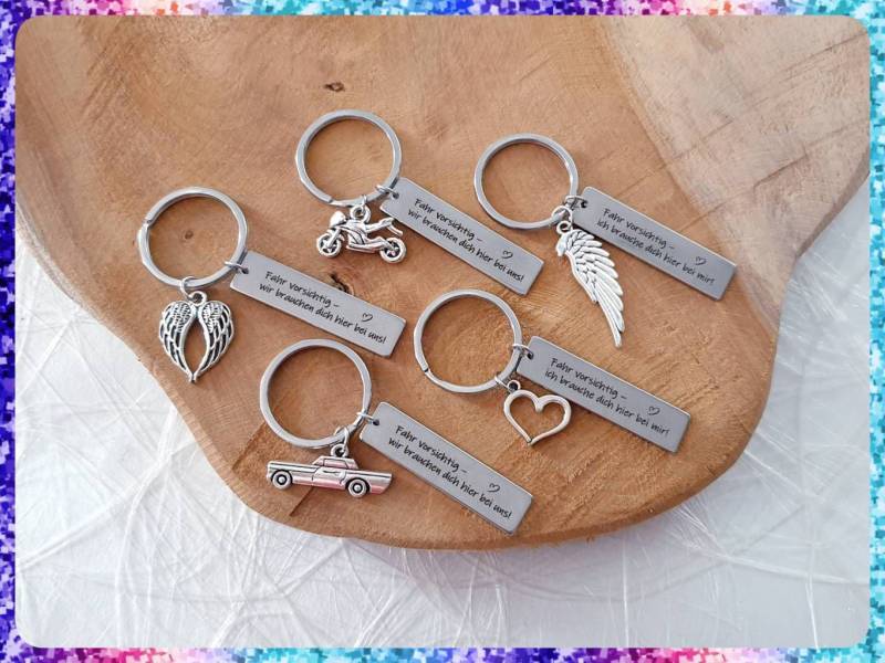 Schlüsselanhänger Fahr Vorsichtig von MaMiasKreativzauber