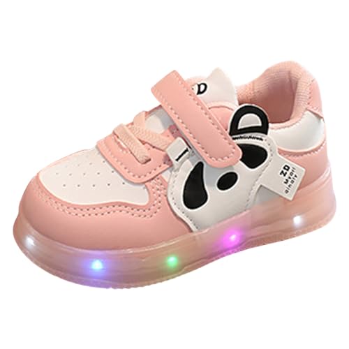 Kinderschuhe Flach Kristall Strass Schleife Tanz Prinzessin LED Licht Bequem Weich Sohle Festlich Karneval Geschenk Kinder Tanzschuhe von MaNMaNing