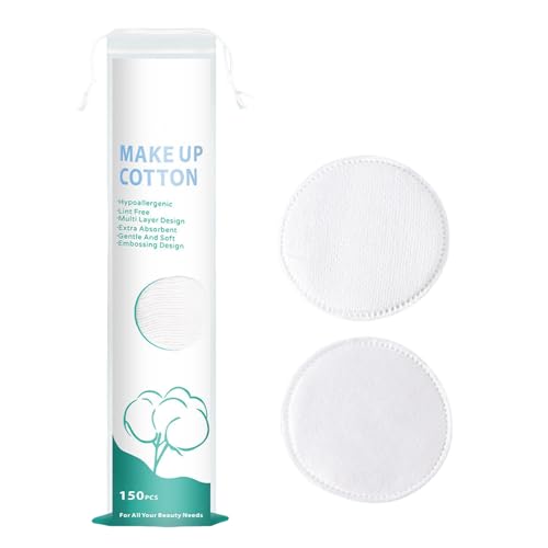 MaNMaNing 100 Stück oder 150 Stück Pads zum Entfernen von Make-up im Gesicht, weiche, runde Pads, weiße Runden für das Gesicht, reine Make-up-Entferner-Pads, Augen-Make-up-Entferner (Beige, One Size) MaNMaNing 100 Stück oder 150 Stück Pads zum Entfernen von Make-up im Gesicht, weiche, runde Pads, weiße Runden für das Gesicht, reine Make-up-Entferner-Pads, Augen-Make-up-Entferner (Beige, One Size) von MaNMaNing