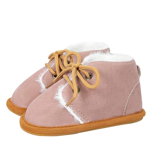 MaNMaNing Baby Winterschuhe zum Laufen Warme Fleece gefütterte Kleinkinderschuhe mit Gummisohle Babyschuhe für 0-18 Monate (12-18 Months) 2025-M05 von MaNMaNing
