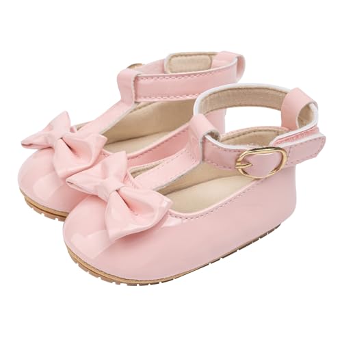 MaNMaNing Babyschuhe Erstlauf Glänzend Leder Schleife Weich Sohle Kleinkind Fest Anzug Kinder Prinzessin Schuhe von MaNMaNing