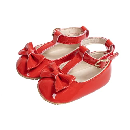 MaNMaNing Babyschuhe Erstlauf Glänzend Leder Schleife Weich Sohle Kleinkind Fest Anzug Kinder Prinzessin Schuhe von MaNMaNing