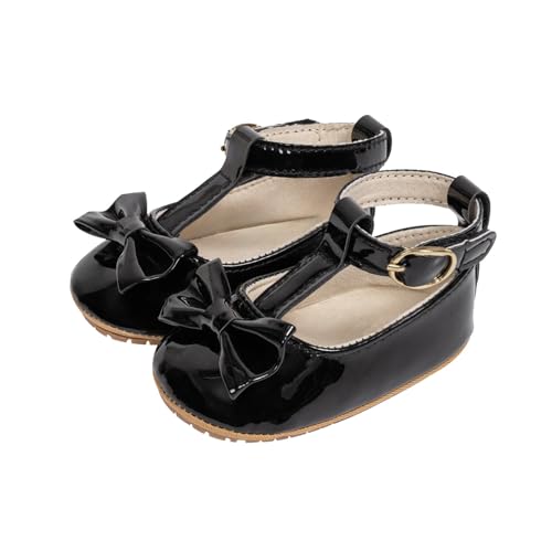 MaNMaNing Babyschuhe Erstlauf Glänzend Leder Schleife Weich Sohle Kleinkind Fest Anzug Kinder Prinzessin Schuhe von MaNMaNing