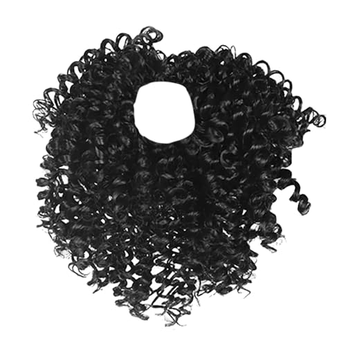 MaNMaNing Damen-Perücke mit Schraublocken, afrikanische kleine Locken, Damenperücke, Locken, Pferdeschwanz, Haarperücken, Perücken, Perücken (A, One Size) von MaNMaNing