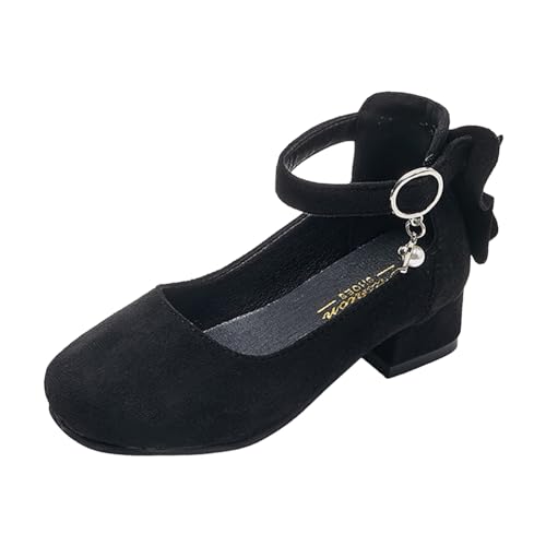 MaNMaNing Kinderschuhe Sandalen Blockabsatz Modisch Schleife Klein Prinzessin Fest Party Tanz Glitzer Strass Bequem Kinder Abendschuhe von MaNMaNing