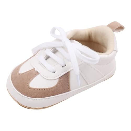MaNMaNing Lauflernschuhe Baby Weich Sohle Atmungsaktiv Schnürung Leicht Bequem Für 0 1 Jahr Sicher Anti Rutsch Kinder Babyschuhe von MaNMaNing