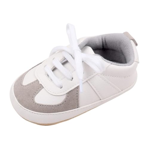 MaNMaNing Lauflernschuhe Baby Weich Sohle Atmungsaktiv Schnürung Leicht Bequem Für 0 1 Jahr Sicher Anti Rutsch Kinder Babyschuhe von MaNMaNing