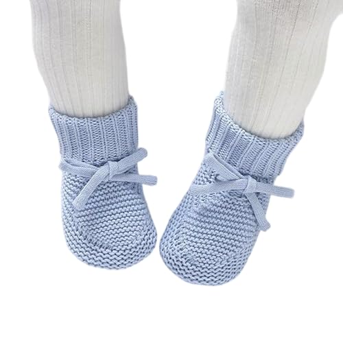 MaNMaNing Lauflernschuhe Baby Weich Strick Schleife Niedlich Erste Schuhe Warm Winter Bequem Für Jungen Mädchen Kinder Babyschuhe von MaNMaNing