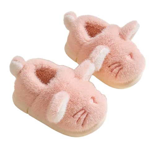 MaNMaNing Mädchen Hausschuhe Winter Warme Schuhe für Kinder Gemütliche Indoor Outdoor Weiche Fleece Gefütterte Kinder Booties Mit Fersenabdeckung (200) 2025-M295 von MaNMaNing