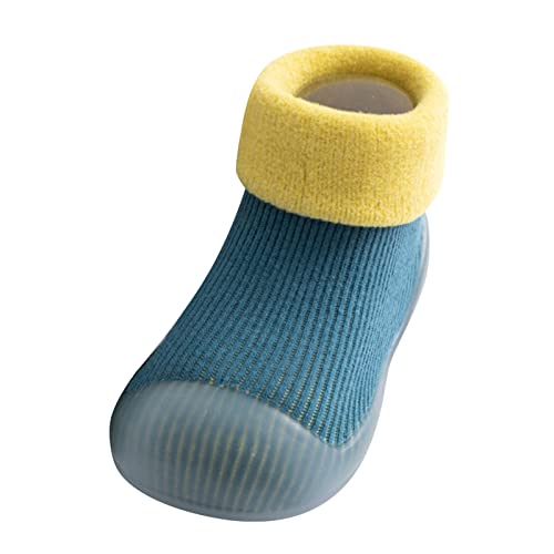 MaNMaNing Socken Hausschuhe Kinder Weich Gummisohle Einfarbig Fleece Gefüttert Anti Rutsch Winter Warm Bequem Kinder Hausschuhe von MaNMaNing