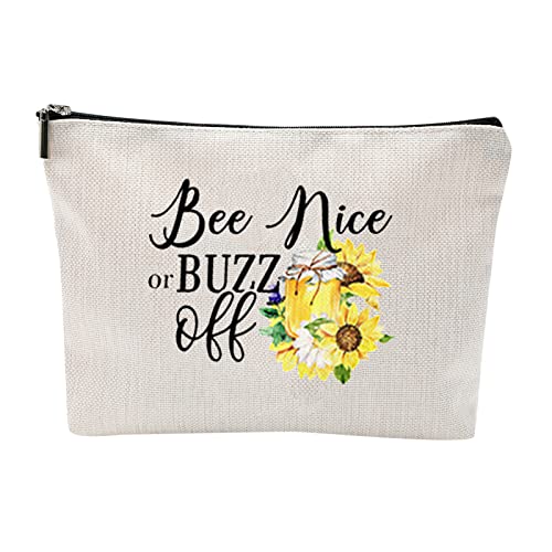 Make-up-Tasche mit Wilden Blumen, Vintage-Blumen-Kosmetiktasche, Beste Geschenkidee für Liebhaber, Teenager-Mädchen, Frauen, inspirierende Geburtstagsgeschenke für Teenager-Mädchen, Frauen (D) von MaNMaNing