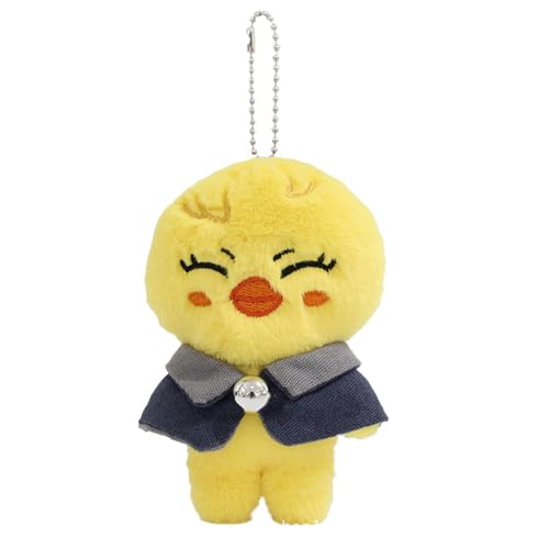 MaNeaz 12cm Sk-zoo Keychain Stray Kids Stray Kids Anhänger Cartoon Gelbes Huhn Stray Kids Plüschpuppe Keychain Schlüsselanhänger & Rucksackanhänger für Fans,Mädchen Geschenke von MaNeaz