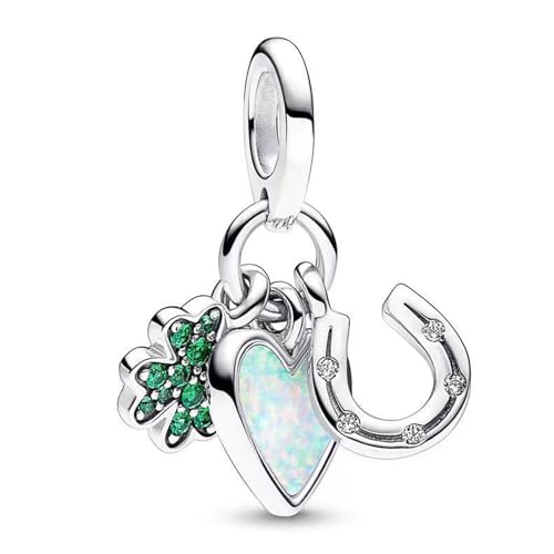 MaNeaz Hufeisen Vierblättriges Kleeblatt Armband Anhänger Charm Armband Pandora Armbänder Charms Armband Anhänger Valentinstag Bringt Glück Für Mädchen Für Pandora-Armbänder Geburtstagsgeschenke von MaNeaz