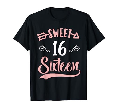 Girls Teen Cute Sweet Sixteen Sweet 16 Birthday T-Shirt von MaPaNoLi Design