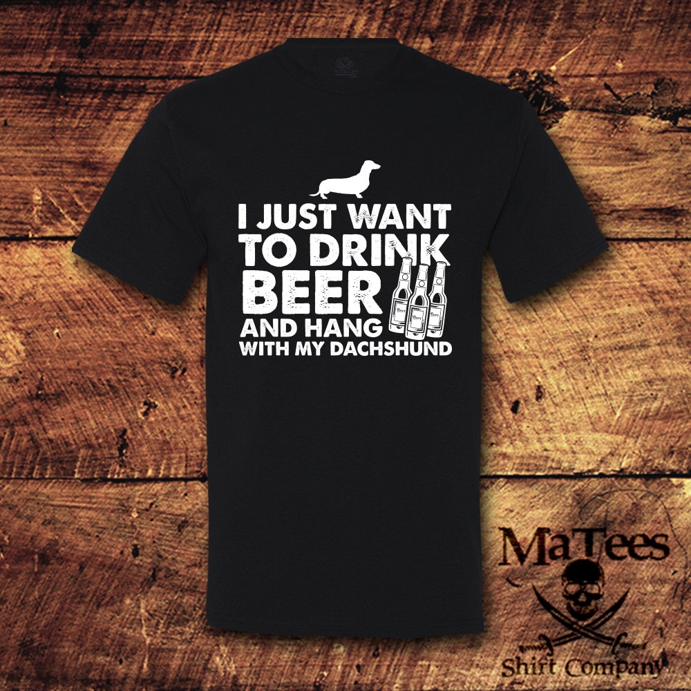 Daschund, Daschund Geschenk, Daschound, Shirt, Bier, Bier Trinken Trinken, Hunde Liebhaber T-Shirt, Shirt von MaTees