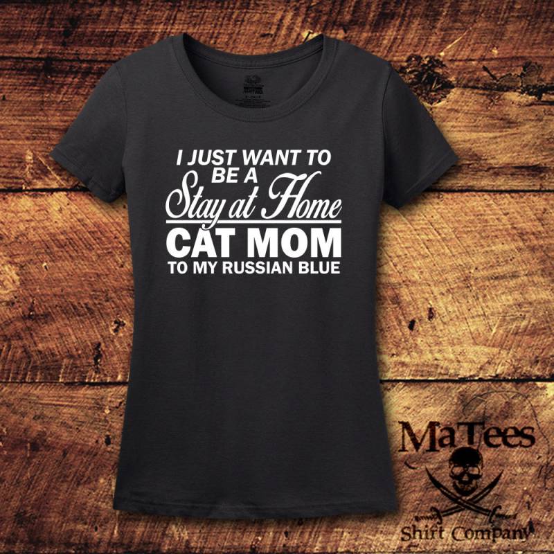 Russisch Blau, Blau Shirt, Geschenk, Mom, T Katzen Katzenmutter, Katze, T-Shirt, T-Shirt Russisch Blau, Blau Shirt, Geschenk, Mom, T Katzen Katzenmutter, Katze, T-Shirt, T-Shirt von MaTees