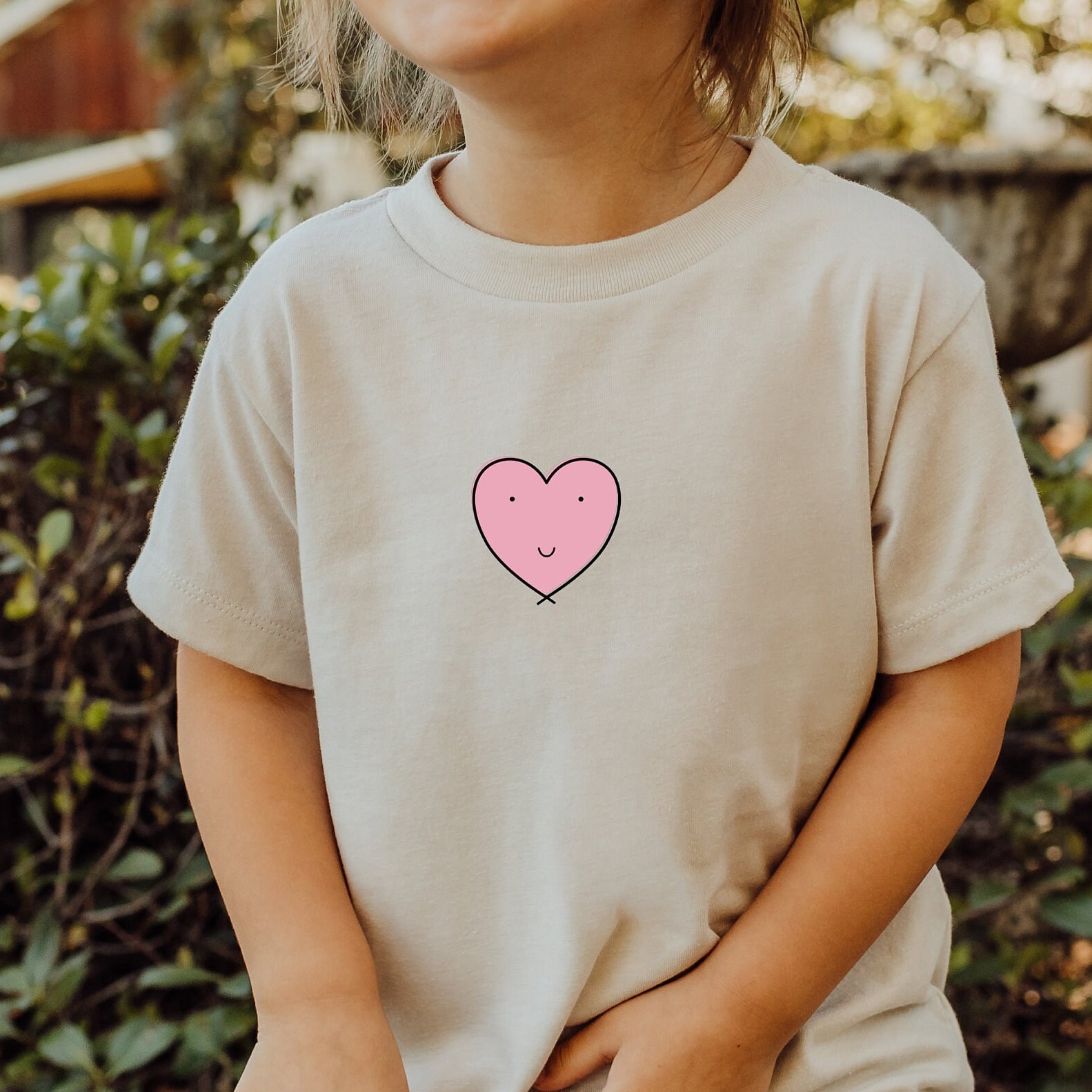 Bügelbild | Freundliches Herz Pink Pastellfarben von MaWioO