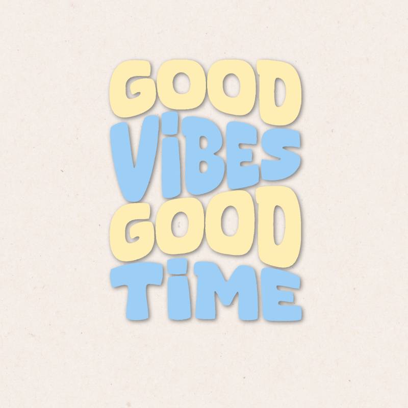 Bügelbild | Good Vibes Time Schwung Bügelbild | Good Vibes Time Schwung von MaWioO