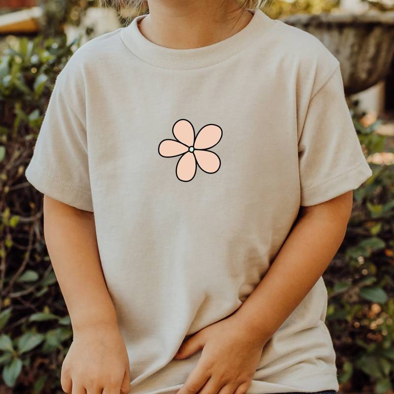 Bügelbild | Orangenes Blümchen Flower Power von MaWioO