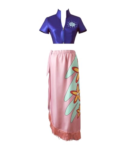 MaYng Damen Anime-Kostüm Nico Robin Cosplay Trägerrock Halloween Cosplay Partykleid (Damen-S) von MaYng