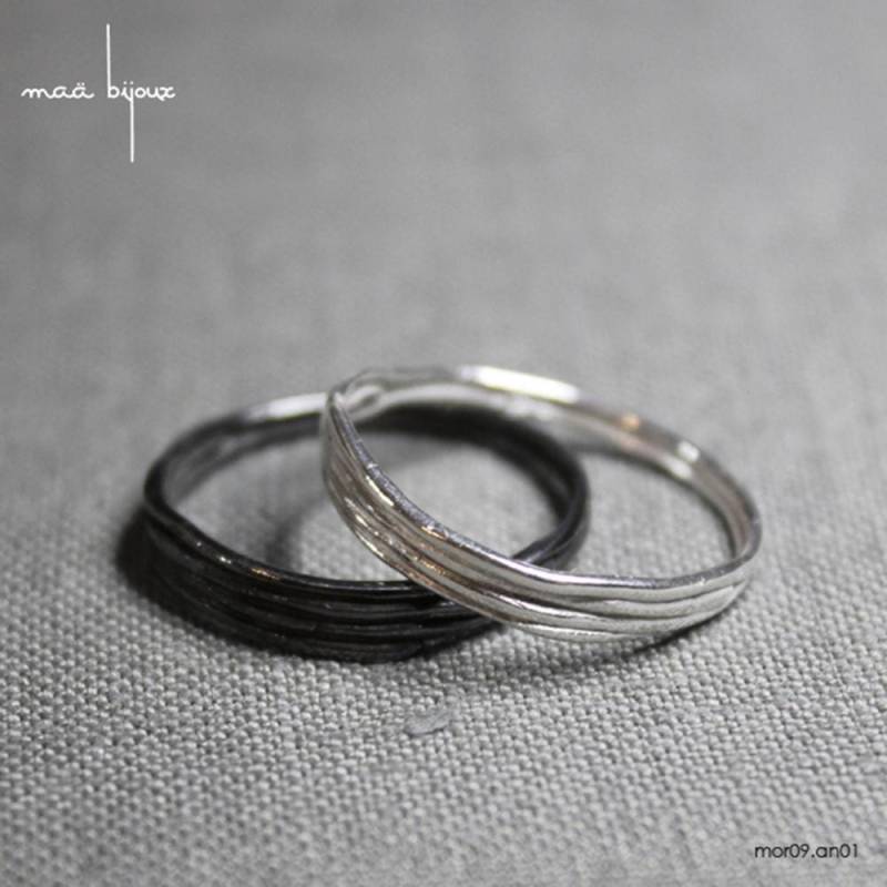 Ehering Aus Massivem Silber Für Paare, Stapelbarer, Mit Draht Umwickelter Ring, Herren - Und Damenringe, Zarter Unisex-Schmuck, Günstiger Ring von MaaBijoux