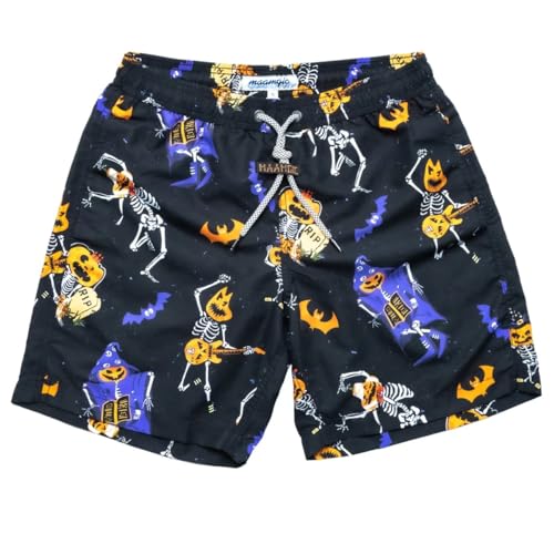 MaaMgic Badehose Herren Badeshorts Männer Badehosen Für Herren Schnelltrocknend Boardshorts Surfen Strandhose Mit Mesh-Futter,Halloween 2023,L von MaaMgic