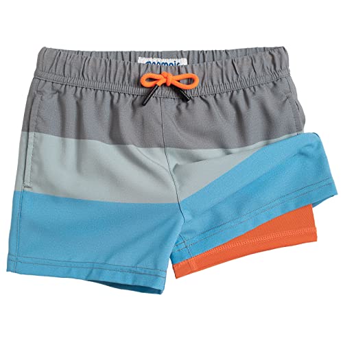 MaaMgic Badehose Jungen Badeshorts Kinder | Schnelltrocknend Schwimmhose Kurz Swim Shorts für Kleine | 2 in 1 Boardshorts mit Kompression Tasche Verstellbare Tunnelzug MEHRWEG,Mehrfarbig,10-12 von MaaMgic