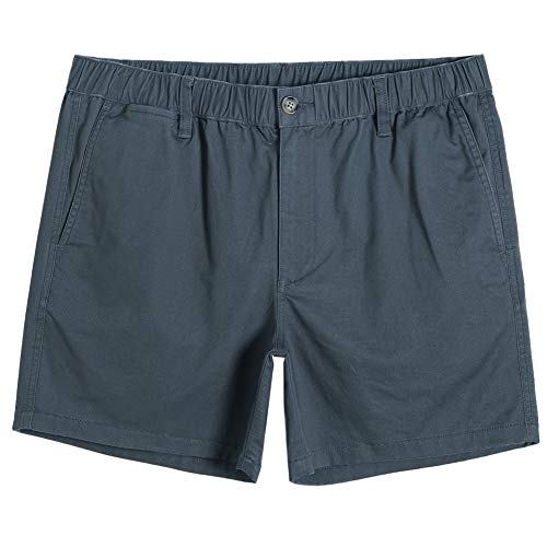 MaaMgic Herren Chino Shorts Bermuda Kurze Hose 5,5" | Essentials Chinoshorts aus 98% Baumwolle | lässig Herrenshorts Elastischer Bund mit 4 Multi-Taschen | Regular Fit für Männer,Dunkelgrau,33 von MaaMgic