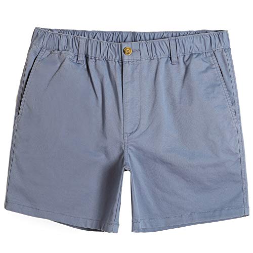 MaaMgic Herren Chino Shorts Bermuda Kurze Hose 5,5" | Essentials Chinoshorts aus 98% Baumwolle | lässig Herrenshorts Elastischer Bund mit 4 Multi-Taschen | Regular Fit für Männer,Sommer,Blau,33 von MaaMgic