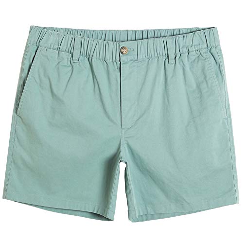 MaaMgic Herren Chino Shorts Bermuda Kurze Hose 5,5" | Essentials Chinoshorts aus 98% Baumwolle | lässig Herrenshorts Elastischer Bund mit 4 Multi-Taschen | Regular Fit für Männer,Sommer,Mintgrün,31 von MaaMgic