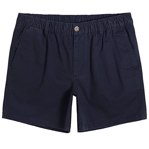 MaaMgic Herren Chino Shorts Bermuda Kurze Hose 5,5" | Essentials Chinoshorts aus 98% Baumwolle | lässig Herrenshorts Elastischer Bund mit 4 Multi-Taschen | Regular Fit für Männer,Sommer,Navy,30 von MaaMgic