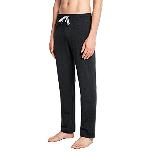 MaaMgic Herren Leichte Yogahose Jogginghose Baumwolle atmungsaktiv Trainingshose, Dunkelgrau, L von MaaMgic