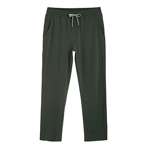 MaaMgic Herren Leichte Yogahose Jogginghose Baumwolle atmungsaktiv Trainingshose,Armeegrün,XL von MaaMgic