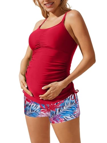 Maacie Modischer Tankini-Anzug für Damen mit SpaghettiträgernUmstandsbadeanzugStrand- und Sonnenbadekleidung von Maacie