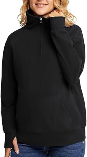 Maacie Mutterschaftspullover Warme Thermal Umstandspullover Bequem Weich Schwangerschaftssweatshirt Schwarz S MC0344A23-01 von Maacie