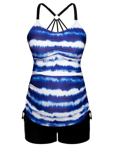 Maacie Umstands-Tankini-Anzug für DamenSpaghettiträger-Tankini-Oberteil mit Badeanzug-Shorts von Maacie