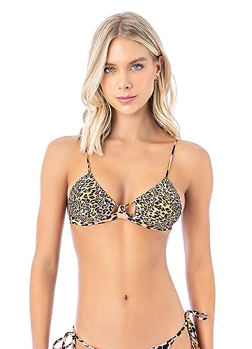 Maaji Damen Coral Panther Cintia Bralette Bikini, Orange/Abendrot im Zickzackmuster (Sunset Chevron), Large von Maaji