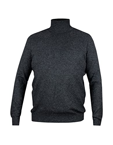 Maam Cashmere 100% Kaschmir Rollkragenpullover Herren, anthrazit grau, XL von Maam Cashmere