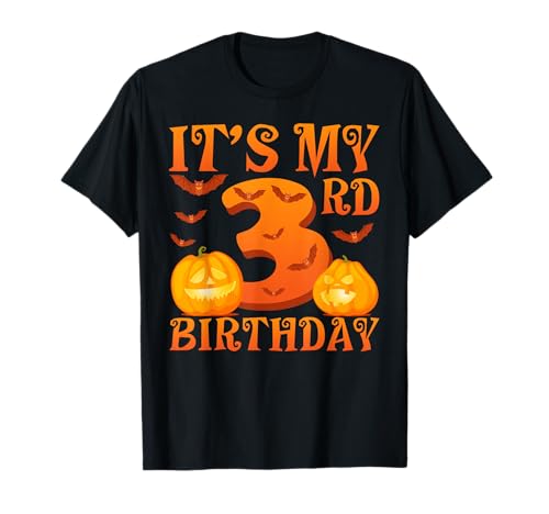 Es ist Mein 3. Geburtstag, Kürbisse, 3 Jahre alt, Halloween-Tag, Kinder T-Shirt Es ist Mein 3. Geburtstag, Kürbisse, 3 Jahre alt, Halloween-Tag, Kinder T-Shirt von Mab 3rd Birthday Party Happy Halloween Costume Day
